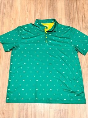 Bogey Bros Men's XXL Green Short-Sleeve Polo Shirt